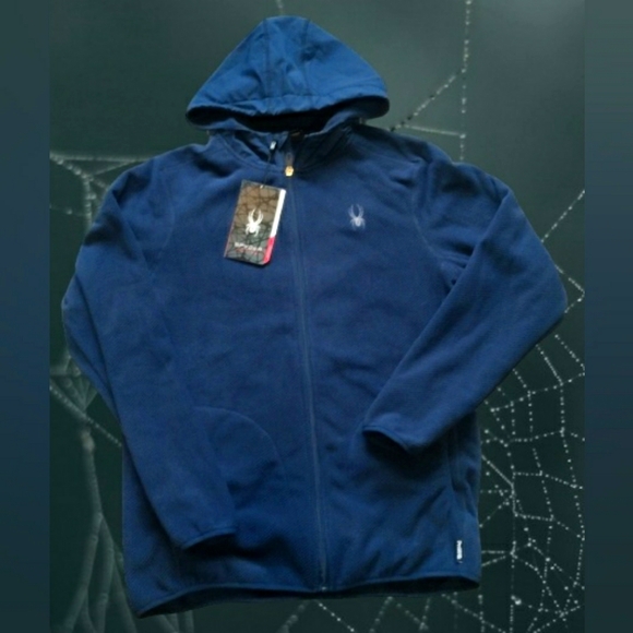 Men's Spyder Navy Blue Active Wear Hood - Picture 1 of 1